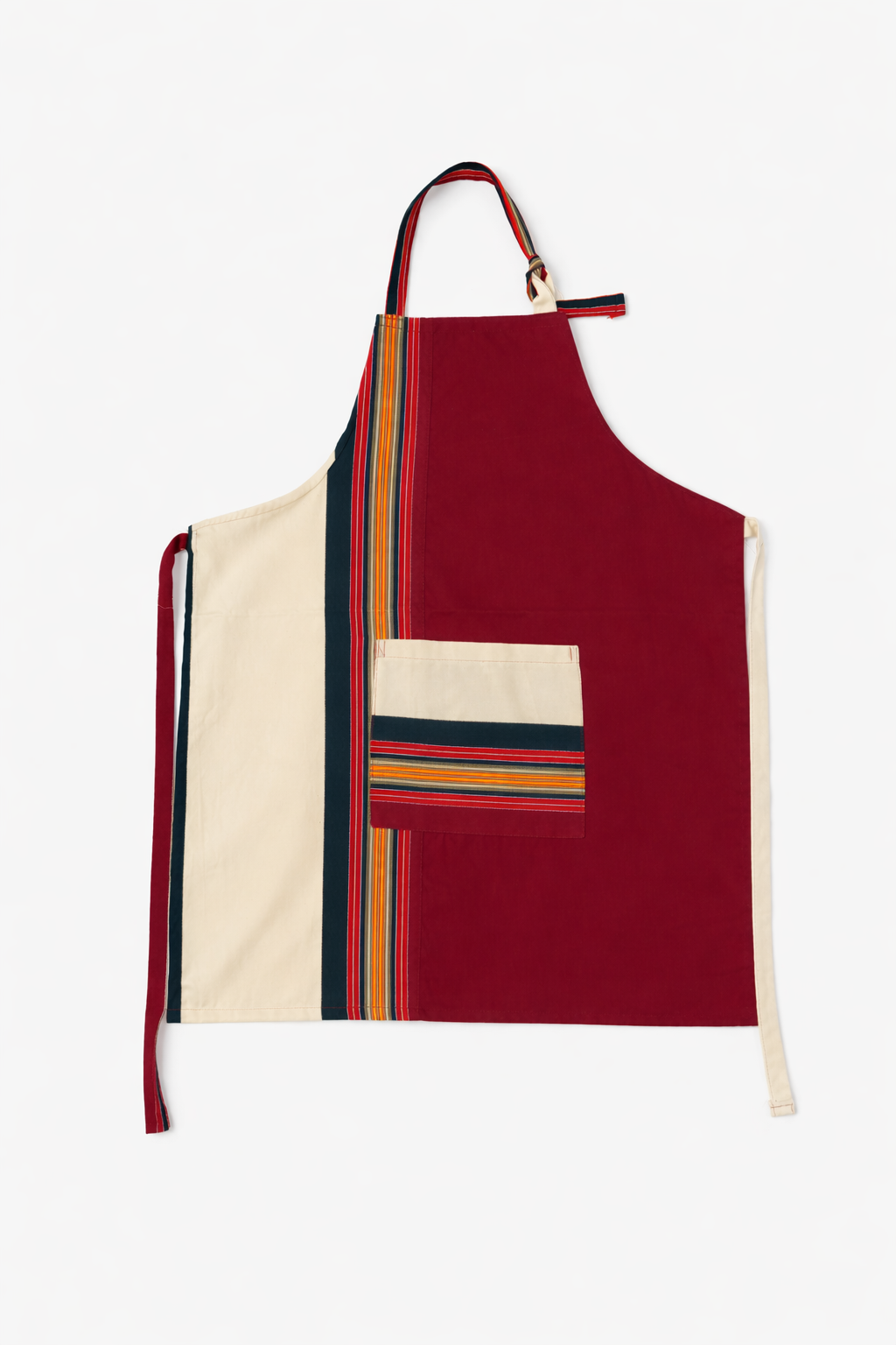 Authentic Palestinian cooking apron made with Majdalawi fabric sourced from Hebron