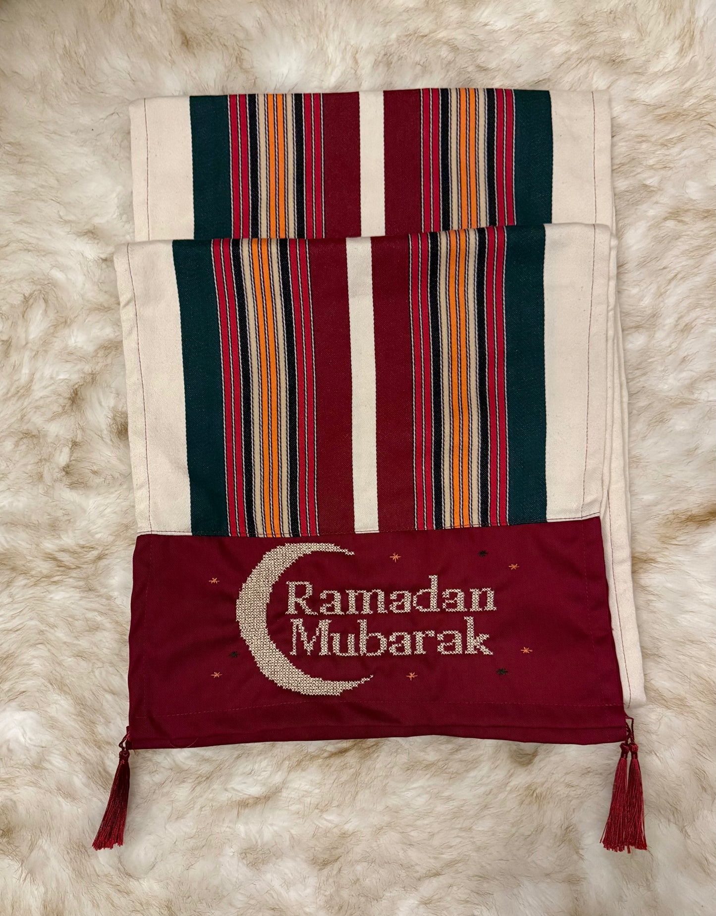 Cultural Palestinian textile table runner with heritage design