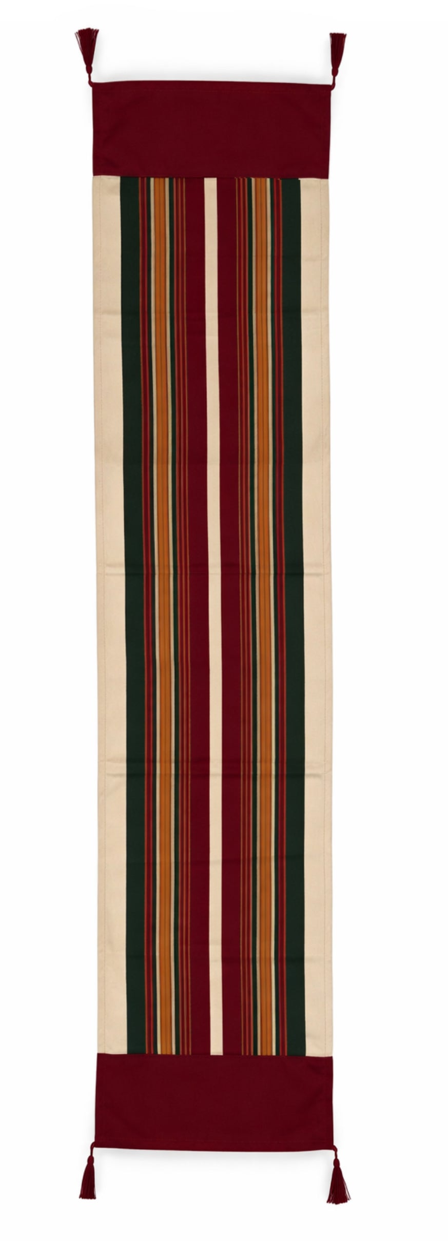 Traditional Palestinian Majdalawi table runner woven on wooden looms