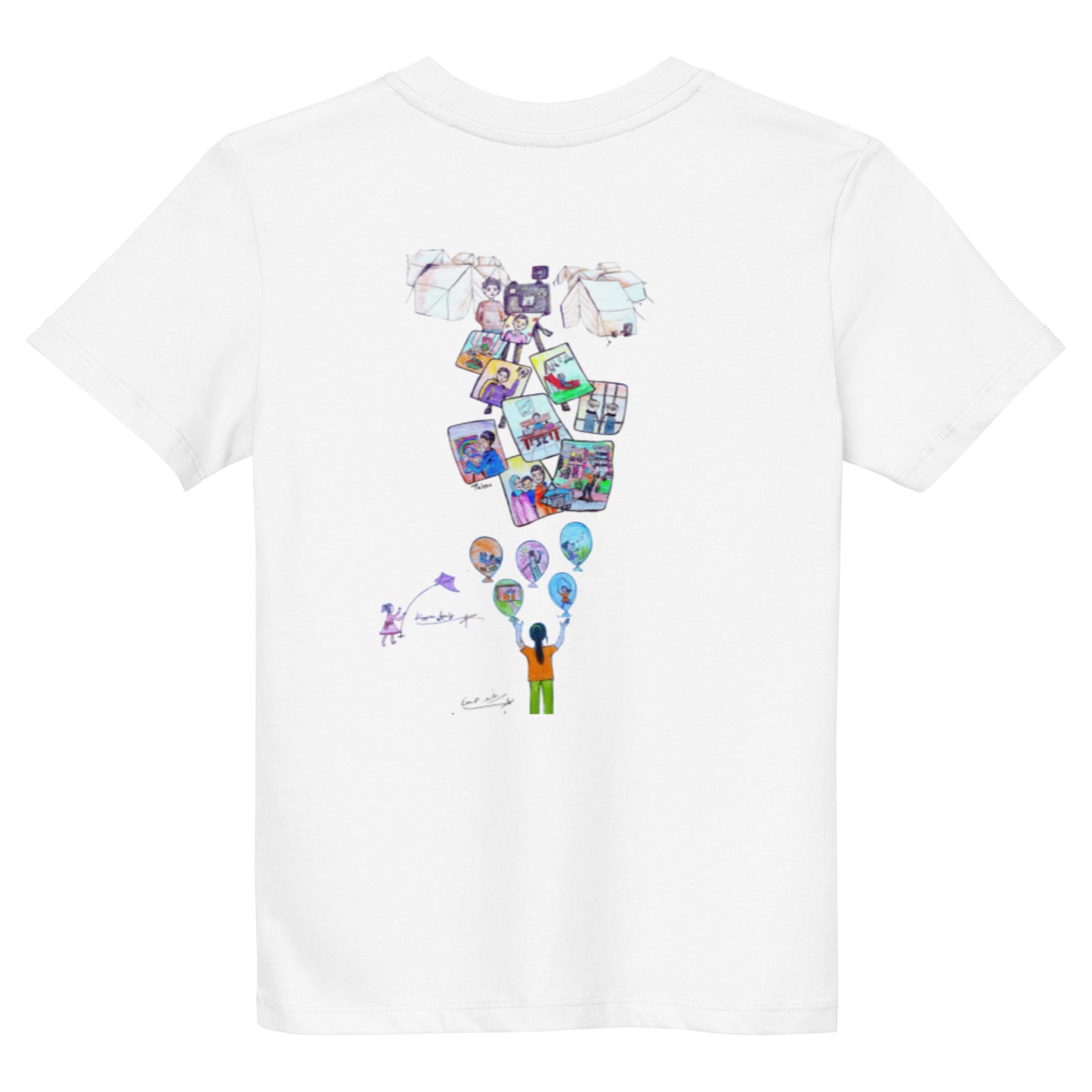 Wearable art design inspired by Taima Raghad and Raseel sharing hope and dreams