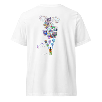 Hand illustrated design inspired by the stories of Taima Raghad and Raseel